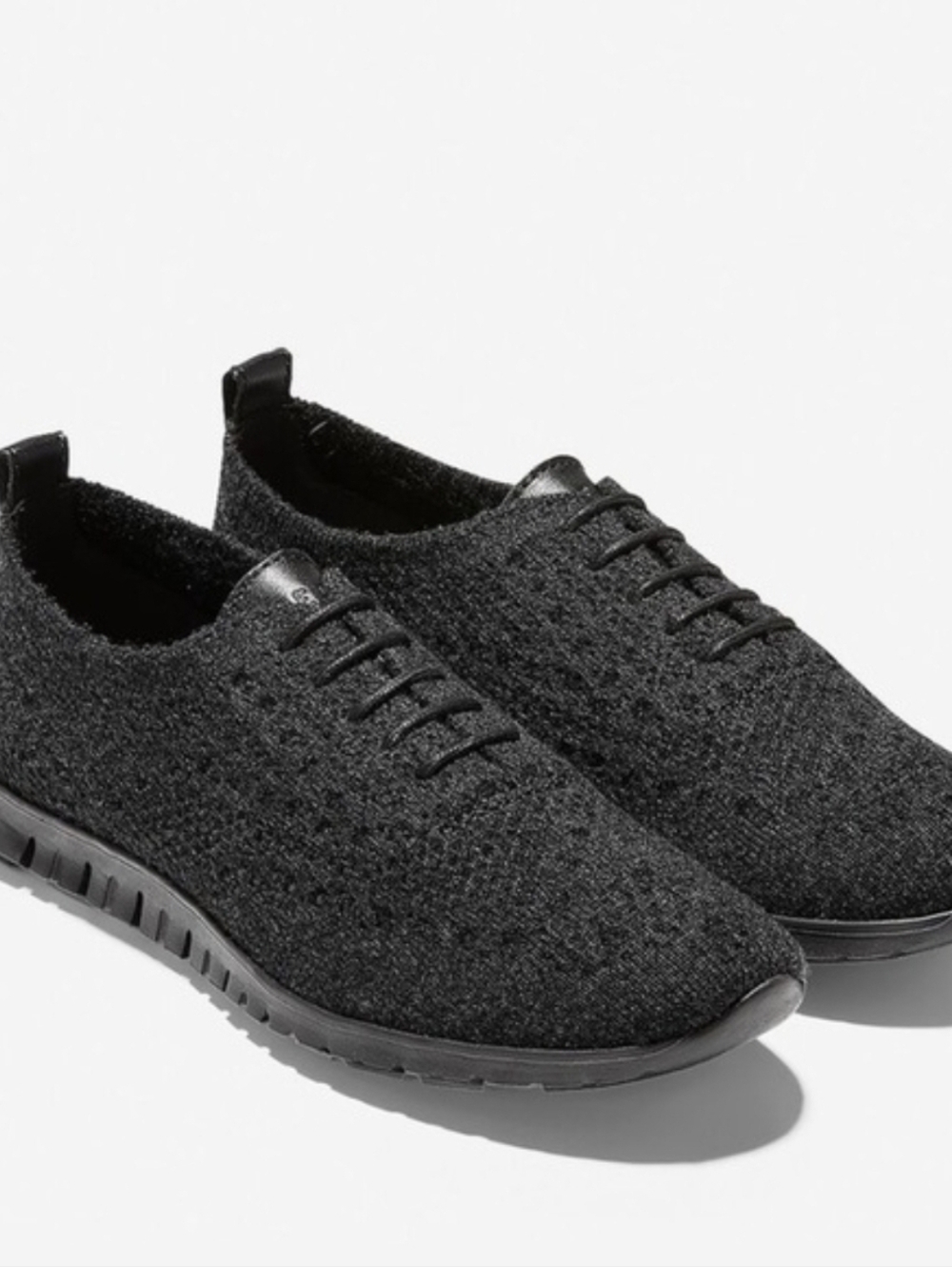 Cole Haan Womens Zerogrand Oxfords Shoes Charcoal Gray Knit Size 10.5